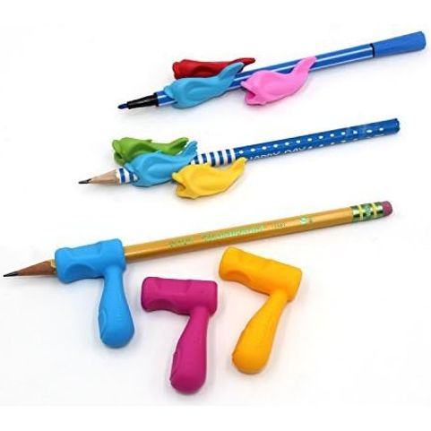 Siliconen Potloodgreep-Set – Ergonomische Schrijfhulp voor Kinderen & Volwassenen – Veilig & Comfortabel – Geschikt voor Diverse Pennen - 9 Stuks