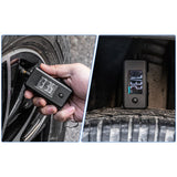 CZC AUTO Digitale Bandenspanningsmeter & Profieldieptemeter 2-in-1 – LCD Verlicht Display tot 100 PSI &amp; 15mm – Nauwkeurige Meting in 4 Drukeenheden – Auto, Motor, Fiets & Truck – Inclusief Sleutelhanger – Zwart