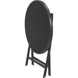 BRUBAKER Milano – Inklapbare Ronde Tafel – Ø 70 cm – Glazen Tafelblad – Metaal – Weerbestendig – Antraciet – Te Gebruiken als Bijzettafel of Eettafel – Voor Binnen en Buiten
