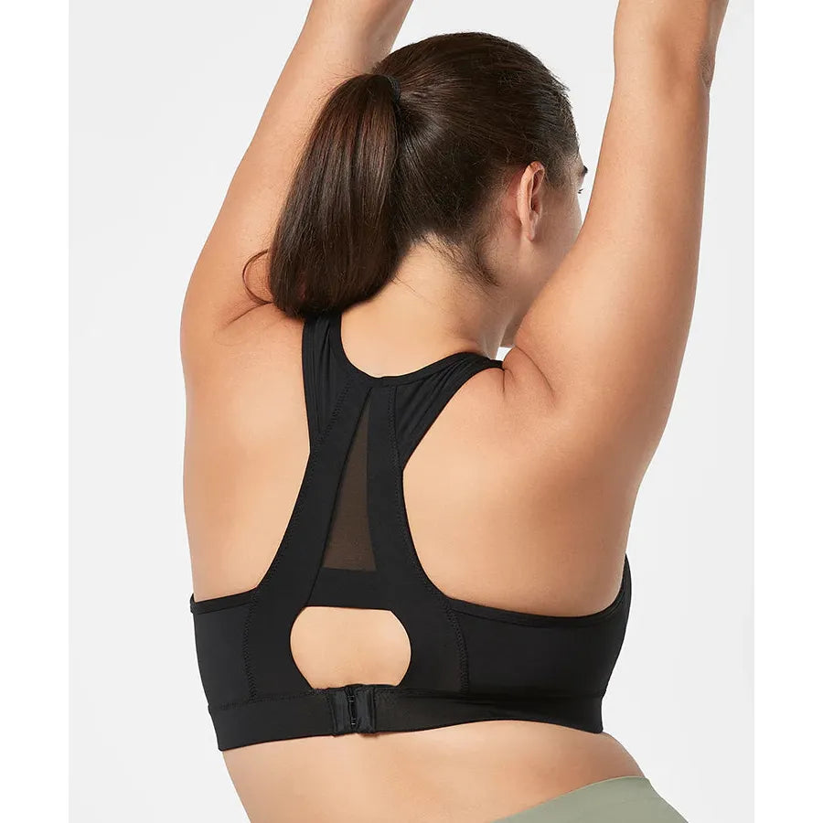 Yvette Shift Racerback Mesh - Maat XXL Gewatteerde Sportbeha - Ultiem Comfort voor High-Impact Sporten - Ademend, Warmteafvoerend & Zweetwerend - Speciaal Ontworpen voor Wandelen, Hardlopen en Workouts