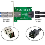 Mini SAS HD Dual Poorten Adapter - SFF-8644 naar SFF-8643 Interne PCBA - Inclusief Laag Profiel Beugel - Ondersteunt 12 Gb/s Gegevensoverdracht