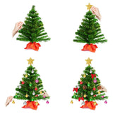 50cm Kunstmatige Mini Kerstboom met LED-Verlichting – Inclusief 30 Sfeervolle Decoraties – Aangedreven Lichtjes – Doe-Het-Zelf