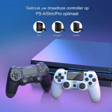 Draadloze Controller Geschikt voor PS4 - Bluetooth Gamepad - Ergonomisch Ontwerp - Dubbele Vibratiemotoren - Oplaadbare Batterij - Gevoelige Knoppen en Joysticks - LED indicatoren - Eenvoudige Installatie - Hoogwaardige Kwaliteit