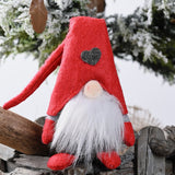 Set van 2 - Handgemaakte Pluche Kerst Gnomes - Kerstman Kabouter- Schattige Decoratieve Poppen voor Feestdagen en Thuis - Vakantie Ornamenten voor Kerstboom en Interieur - Rood