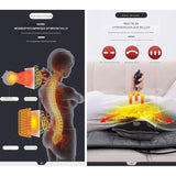 Multifunctionele Elektrische Massage Mat - Volledig-Lichaamsmassage - Opvouwbaar - Verwarmend - 9 Massagemodi - 10 Vibrerende Motoren - Shiatsu Nekmassage - Rug-Lumbaal-Benenpijn Verlichting - 165x50 cm - Super Zacht Fluweel