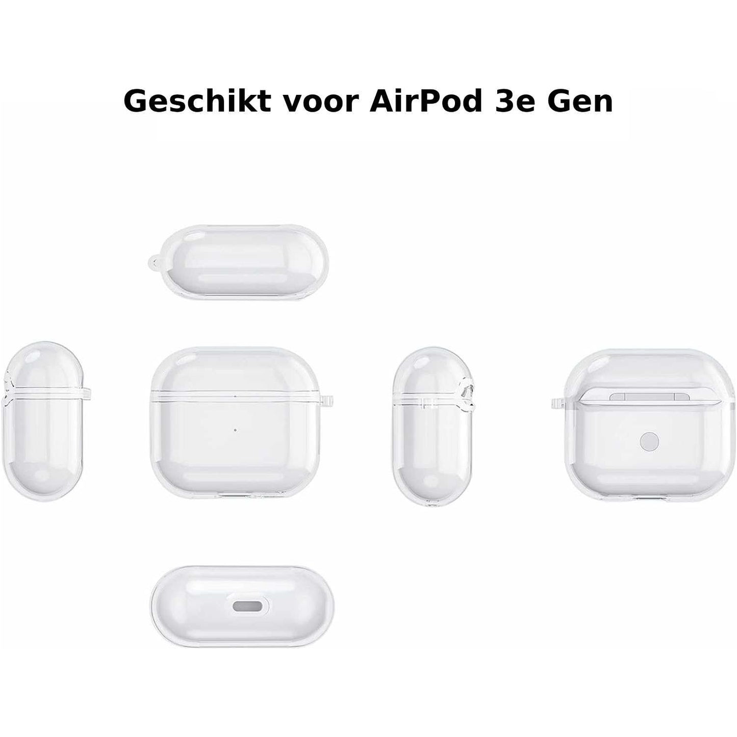 Transparant TPU Hoesje voor AirPods 3e Generatie - Bescherming tegen Krassen, Stoten en Vuil - Perfecte Pasvorm - Hoogwaardig Siliconenmateriaal - Gemakkelijk te Bevestigen en Verwijderen - Behoudt Slank Ontwerp