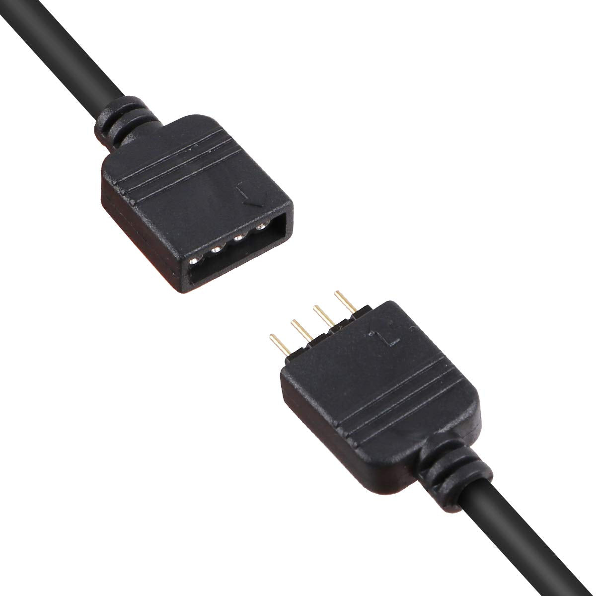2 Stuks - LED Strip Connector - 4-Pins RGB Splitter Kabel Voor LED Strip - 1 naar 4 Poorten - Voor LED Kleurveranderende Strips - 30cm Lengte - Inclusief 12 x 4-Pin Connectoren - Ideaal voor 5050/3528 LED Strips