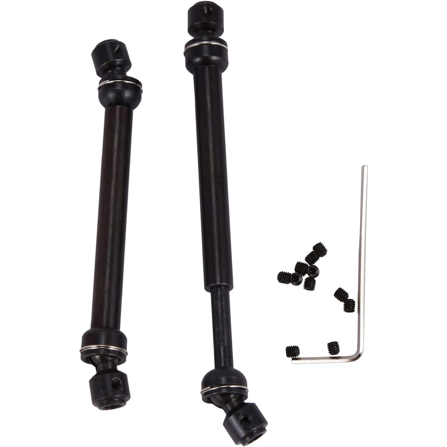 Metalen CVD Aandrijfas 112mm - Hoogwaardige Stalen Aandrijfas - Duurzaam en Betrouwbaar - Voor RC Auto's en Modelbouw - Precisie Gefabriceerd - Corrosiebestendig en Slijtvast - Verbetert de Prestaties en Stabiliteit - Geschikt voor Diverse Modellen