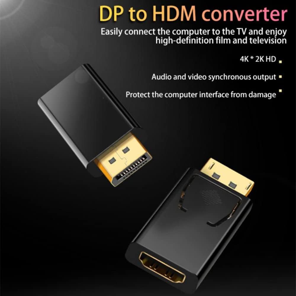 DisplayPort Naar HDMI Adapter - 4K/1080P Compatibel - DP Naar HDMI Converter Met Audio & Video Transmissie - Plug & Play Voor PC, TV, Monitor, Projector - Hoge-Definitie Signaaloverdracht - Duurzaam & Flexibel Ontwerp