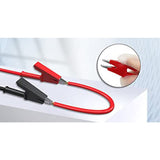 2 Stuks - 14 AWG Multimeter Testkabels - Alligator Clips Testdraden - Silicone Kabels - 2 Meter Lang - Rood en Zwart - 1500V 20A - Geschikt voor Elektrische Tests en Automobielonderhoud