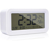 Multifunctioneel Digitale Wekker - LCD Display Met Lichtsensor - Snooze Functie - 3 Onafhankelijke Alarmen - Temperatuur- en Vochtigheidsweergave - Compact Design - Batterij Gevoed - 14x4,5x7cm