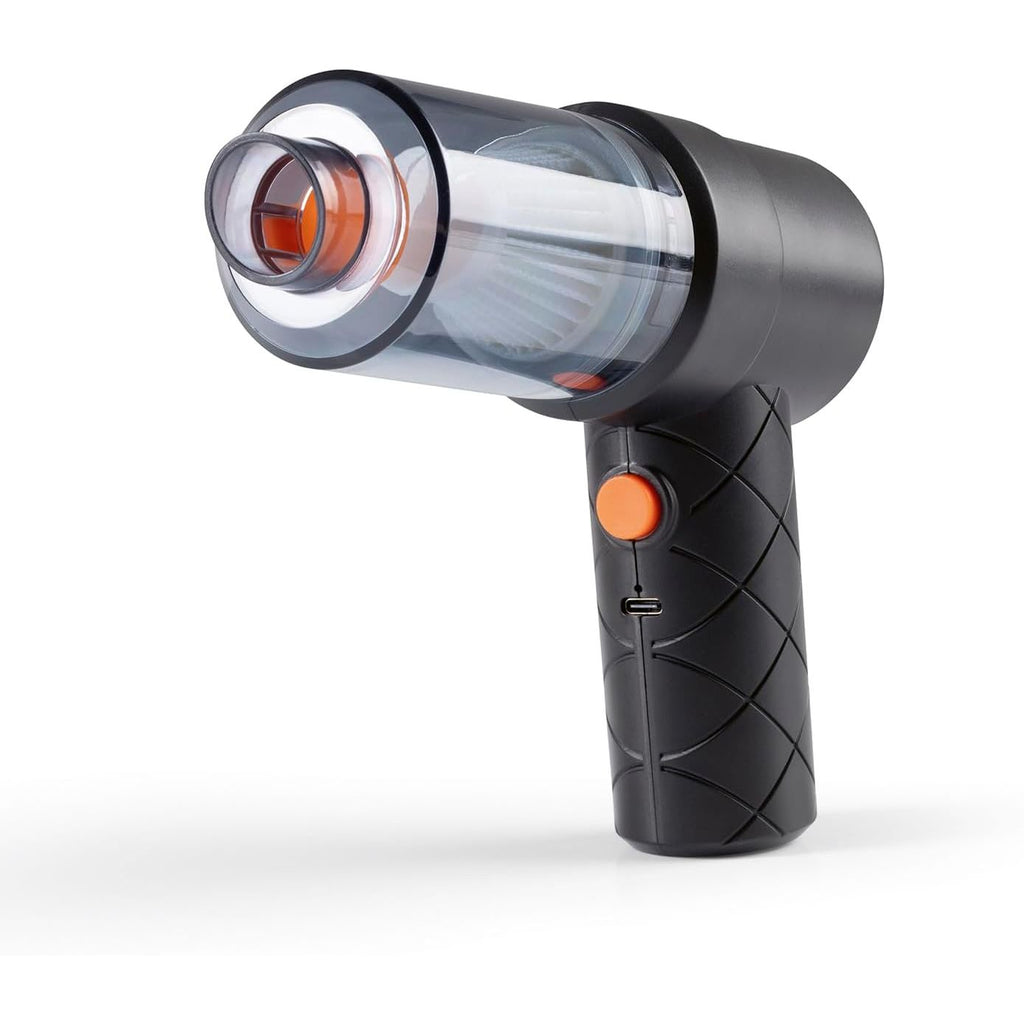 Mini stofzuiger draadloos – handstofzuiger auto met blaasfunctie – USB C oplaadbare autostofzuiger – 4kPa krachtige vacuum cleaner – compacte stofzuiger met accessoires voor auto toetsenbord en bureau
