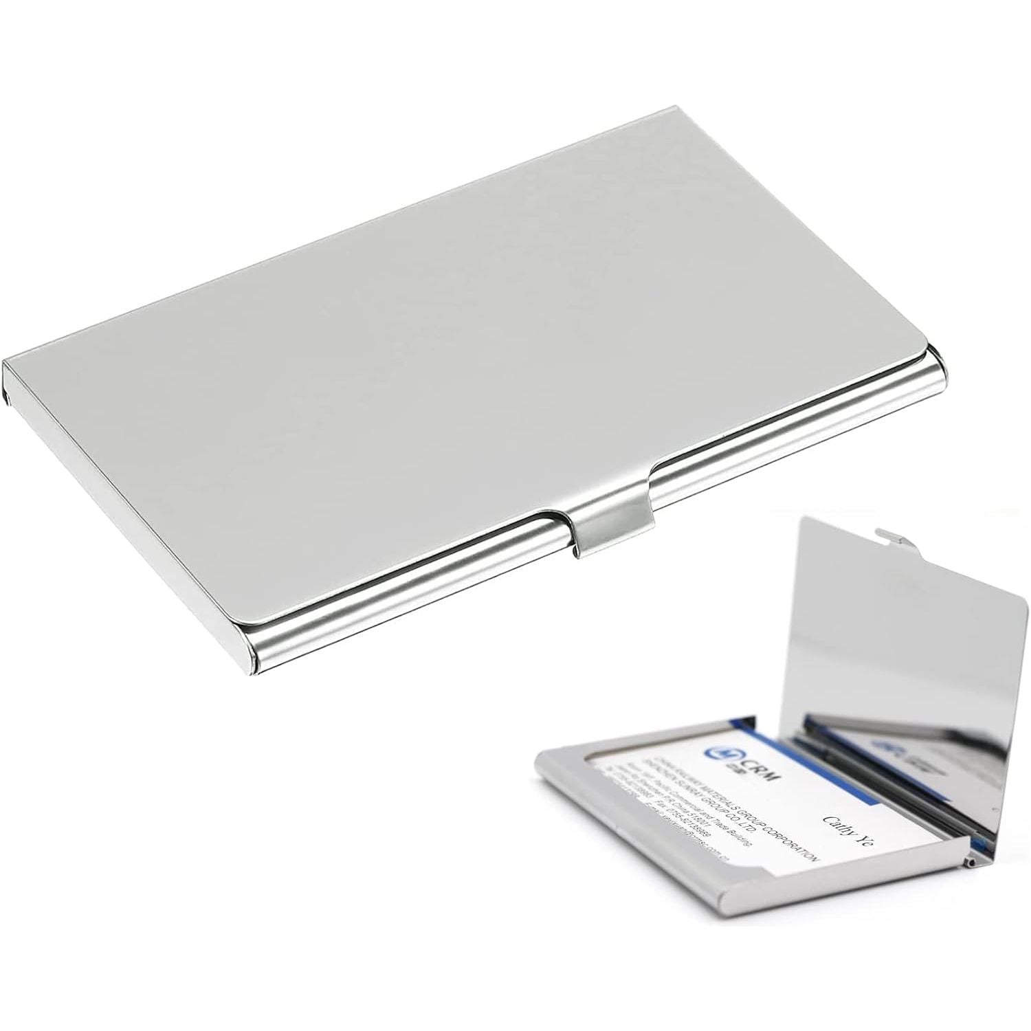 3 Delige Set RVS Visitekaarthouders - Stijlvolle en Robuuste Roestvrijstalen Visitekaarthouders Set – Professionele Uitstraling voor Zakenlieden en Ondernemers – Compacte en Draagbare Business Card Cases in Zwart, Goud, Zilver – Ruimte voor 13 Kaarten
