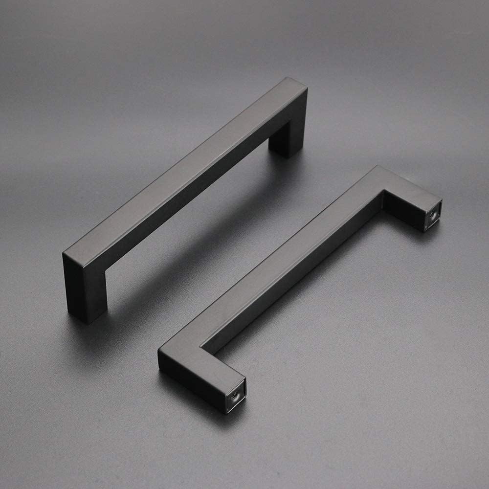 15 Stuks Keukenkast Trekkers Zwart - Vierkant Kast Hardware - Lade Trekkers - Moderne Badkamerkast Handgrepen - Roestvrijstalen Keukenlade Trekkers - 18 Inch Gat Midden - Vernieuw je keuken en badkamer met deze eigentijdse zwarte trekkers
