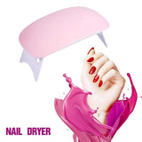 Mini Nagellamp Usb UV/LED Nageldroger Gel Nagellak Poly Nail Gel 60s/120s Art Tool Roze Kleur Zon Mini Nageldroger 6W UV Gel Polish Curing LED Lamp Draagbare Manicure Tool (Roze)