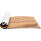 Zelfklevende EVA Bootvloerbekleding – Marine Teak Schuimmat 90 × 240 cm – Waterdichte Antislip Bootdek Mat – Goud/Zwart – Voor Boot, Jacht, Camper of Auto
