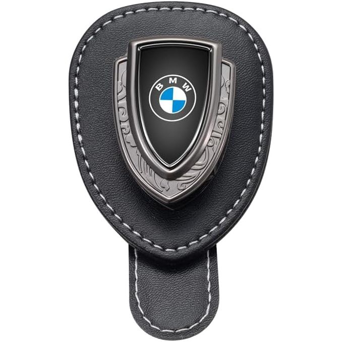 Auto Zonnebrilhouder voor BMW - PU Leer & Roestvrij Staal - Handige Clip voor Autovizier - Stijlvol en Duurzaam