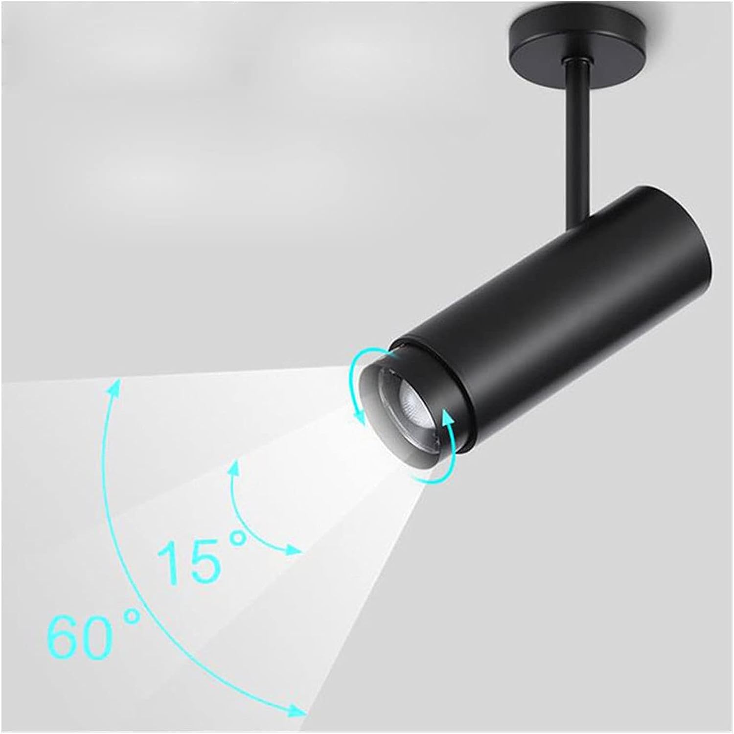 LED Rail Spot Verlichting -  360° Draaibaar - 180° Verstelbaar - Ultradun Ontwerp - AC 220-240V - Kleurtemperatuur 3000K/6000K - Aluminium - IP20 Binnengebruik - 225mm x 85mm - Track Light - Rail Spot