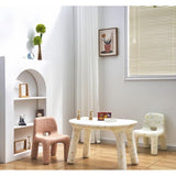 Nordic Kinder Tafel – Lage, Veilige en Schattige Kindertafel – Milieuvriendelijk Polyethyleen – Afgeronde Hoeken – Wit – 75 × 54 × 49,5 cm