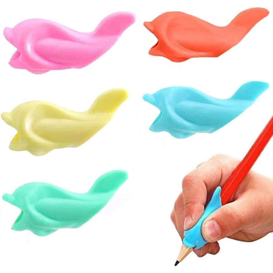 Siliconen Potloodgreep-Set – Ergonomische Schrijfhulp voor Kinderen & Volwassenen – Veilig & Comfortabel – Geschikt voor Diverse Pennen - 9 Stuks