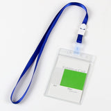 20 Stuks - Waterdichte ID Kaarthouder Set van 20 - Transparante PVC Kaarthouders 17x12cm met Blauwe Draagriemen - Geschikt voor Zakelijke Tentoonstellingskaarten