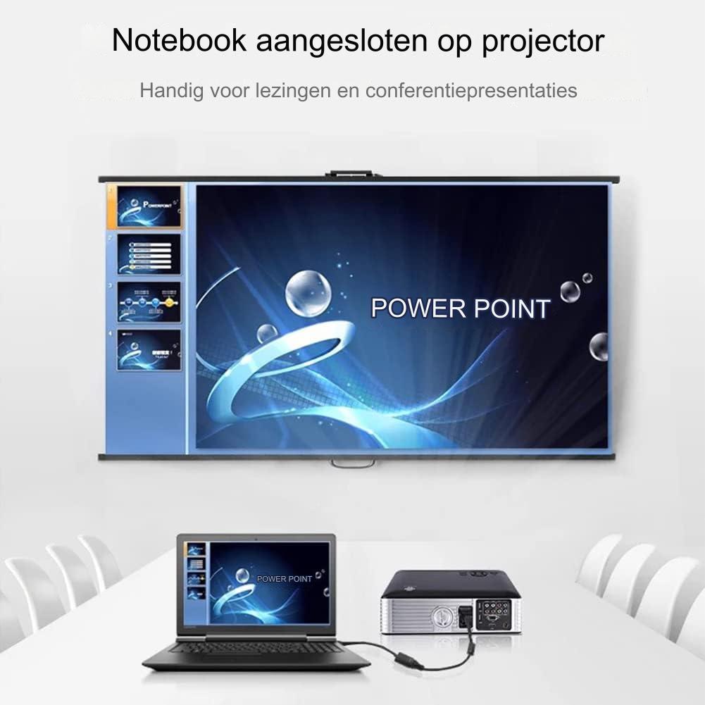HDMI Naar VGA Adapter Met 3.5mm Audio Kabel & Voedingskabel - HDMI Male Naar VGA Female - 1080p 60Hz Ondersteuning - Voor Laptop, Monitor, Projector, TV - Plug & Play - Hoge Compatibiliteit - Goudgeplateerde Connector