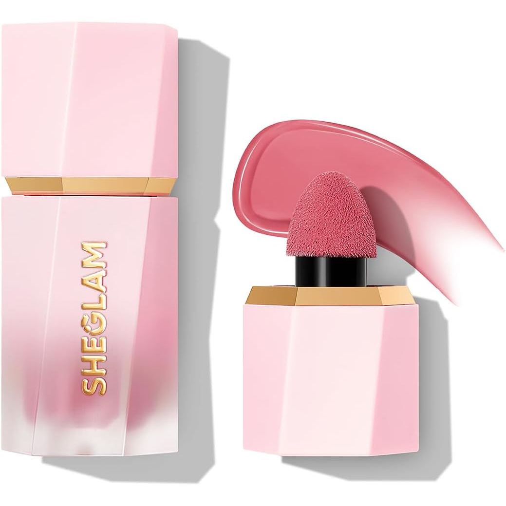 2 Stuks Vloeibare Blush – SHEGLAM Color Bloom Matte Finish – Love Cake – Waterproof Blush Met Lichte Dekking – Vitamine C Verrijkt – Cruelty-Free Vloeibare Rouge Met Spons Applicator – Langhoudende Blush Voor Natuurlijke Gloed Wangen