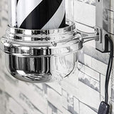 LED Barber Pole 73CM - Wit Zwart Draaiend Verlichtend Kapperspaal - Waterdicht - Wandgemonteerd - Energiesparende LED Strips