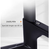 700C Carbon Road Bike Frame – 49 cm – Schijfrem – Volledige Interne Kabelgeleiding – Inclusief Carbon Vork, Zadelpen, Doorlopende As en Geïntegreerd Stuur – Voor BB86 Bracket & 142×12 mm Achteras