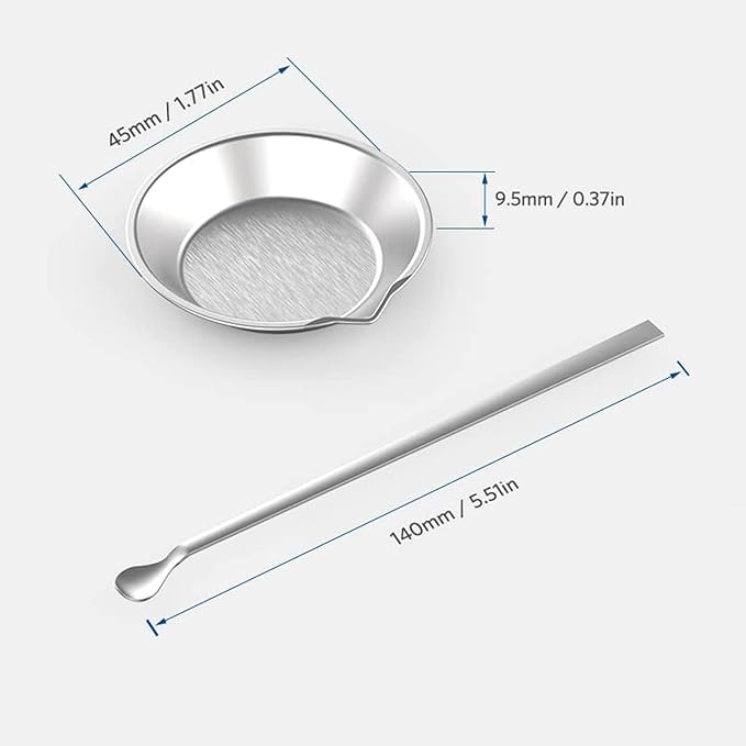 2 Delig - Zilveren Roestvrijstalen Verfmengset & Verfbakje  – Lichtgewicht, Perfect voor Airbrush Schilderen en Hobby Bouwgereedschap