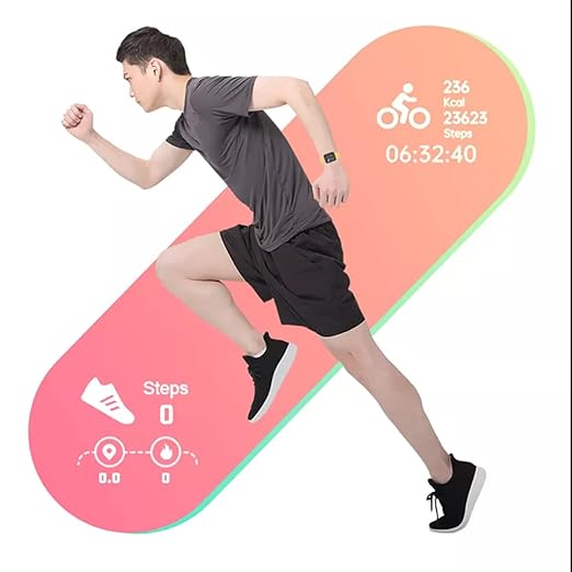 Multifunctioneel Fitness Smartwatch in Klassiek Zwart - 1.44" LCD-Scherm - Geavanceerde Hartslag-, Bloeddruk- en Zuurstofmonitoring - Volg Sportprestaties en Dagelijkse Activiteiten - Elegant Accessoire voor Elke Gelegenheid - Inclusief Oplaadkabel