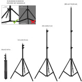 Aluminium Legering Fotografie Statief - 9.19 Voet/2.8m Studio Verlichtings Statief - Instelbare Tripod - Draagbaar en Duurzaam - Voor Camera's en Verlichting - Hoogwaardige Bouwkwaliteit - Lichtgewicht Ontwerp - Geschikt voor Binnen en Buitenopnames