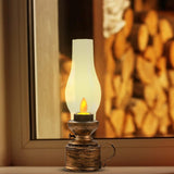 Flameless LED Licht - Elektrische LED Kerosinelamp - Nostalgisch Ontwerp - 17.8 x 7.2 cm - Batterijgevoed - Perfect voor Sfeervolle Huisdecoratie