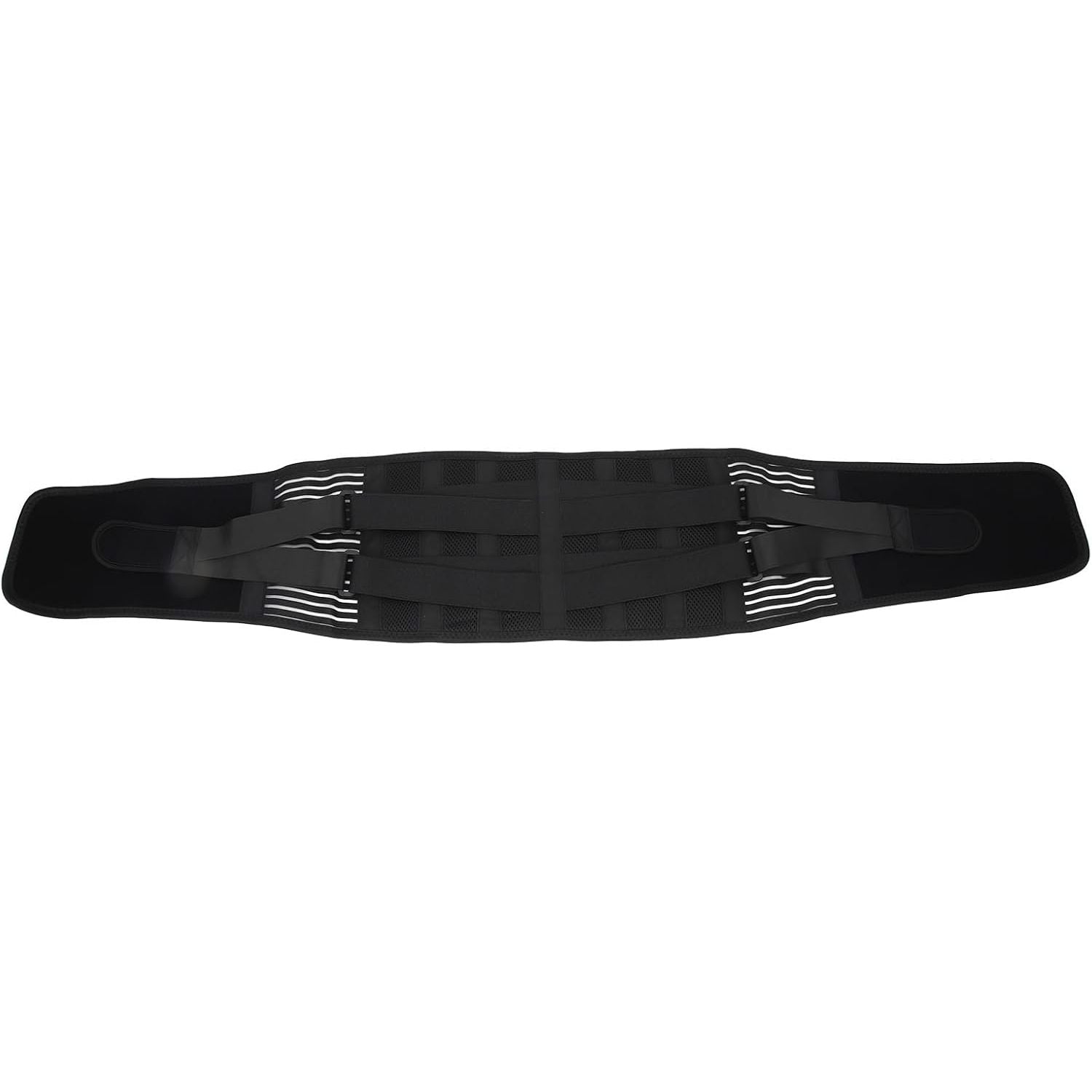 Taille Steunriem - 6-Voudige Rugbrace Met Ritssluiting - Ademend Elastisch Gaas - 16-Gaats Ontwerp - Rugbescherming Voor Heren - Maat M - Voor Preventie en Ondersteuning - Verstelbare Compressiebanden - Anti-slip Siliconen Riemen