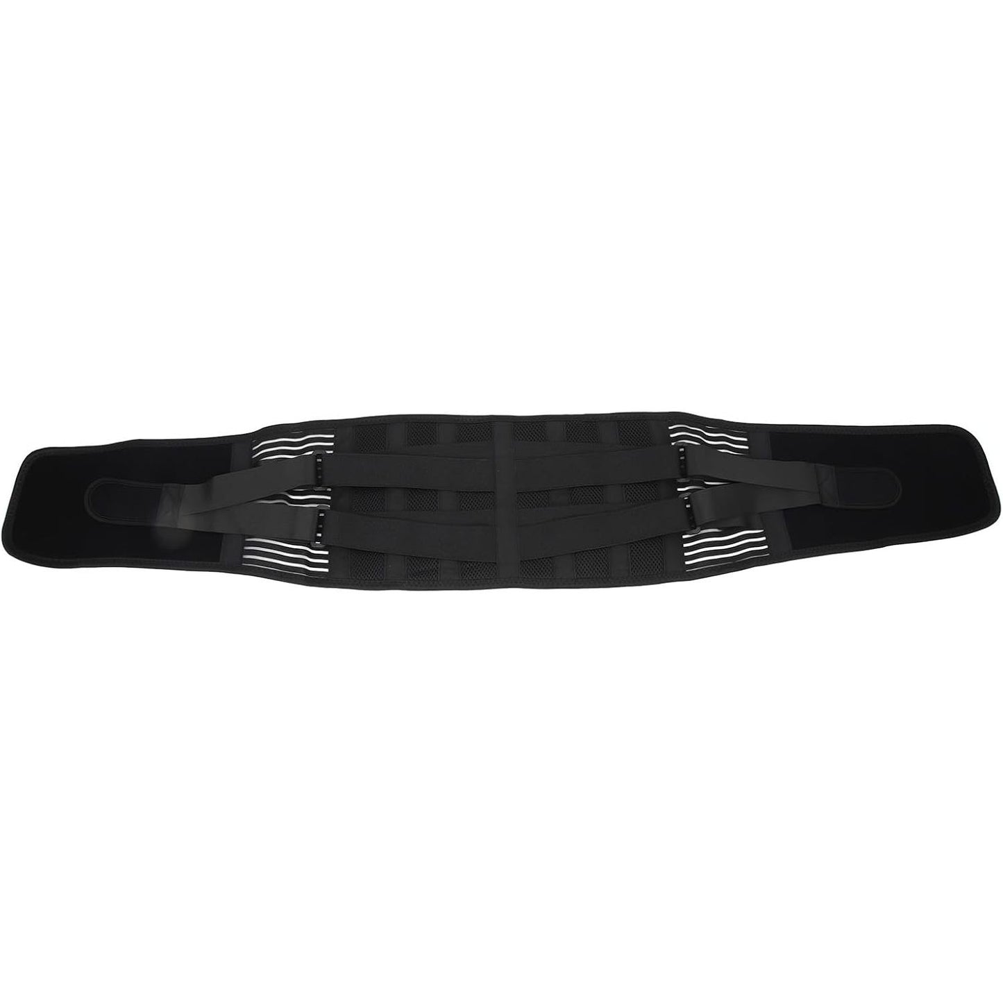 Taille Steunriem - 6-Voudige Rugbrace Met Ritssluiting - Ademend Elastisch Gaas - 16-Gaats Ontwerp - Rugbescherming Voor Heren - Maat M - Voor Preventie en Ondersteuning - Verstelbare Compressiebanden - Anti-slip Siliconen Riemen