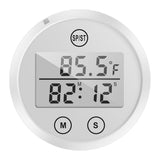 2-in-1 Digitale Watertemperatuurmeter met Timer – Waterdichte Thermometer met LCD-Display voor IJsbad, Zwembad en Sauna – Automatische en Handmatige Tijdmeting – Celsius &amp; Fahrenheit Instelbaar – Inclusief Batterijen – Wit