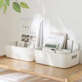 3 Stuks - Open Opslagbakken - Off-White - Organizer Bakken Voor Kastplanken en Bureau - Stapelbare Opbergmanden - Polypropyleen (PP) Kunststof - Voor Badkamer, Keuken, Kinderkamer, Garage - 20 x 14 x 7 cm