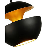 Vintage-Industrieel-Hanglamp - Zwart-Aluminium-Kap - E27-Fitting - Verstelbare-Kabel-150cm - Ø35cm - Zonder-Lichtbron - Plafondlamp-Modern-Lichtarmatuur - Voor-Woonkamer-Eetkamer-Hal-Slaapkamer