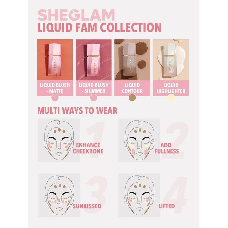 2 Stuks Vloeibare Blush – SHEGLAM Color Bloom Matte Finish – Love Cake – Waterproof Blush Met Lichte Dekking – Vitamine C Verrijkt – Cruelty-Free Vloeibare Rouge Met Spons Applicator – Langhoudende Blush Voor Natuurlijke Gloed Wangen