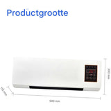 2 in 1 - Mobiele Mini Airconditioner / Kachel – Verwarmen en Koelen in Één | Draagbare Wand- en Tafelairco met Afstandsbediening, Timer, Laag Geluidsniveau en Eenvoudige Installatie (20 × 45 × 11,5 cm)