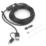 USB Endoscoop - 5 Meter - Inspectiecamera - Waterdicht IP67 - Ø5.5 mm - Met 6 Verstelbare LED Lampen - Compatibel met Android en Windows XP/7/8/9/10 - Voor Onderhoud en Reparatie