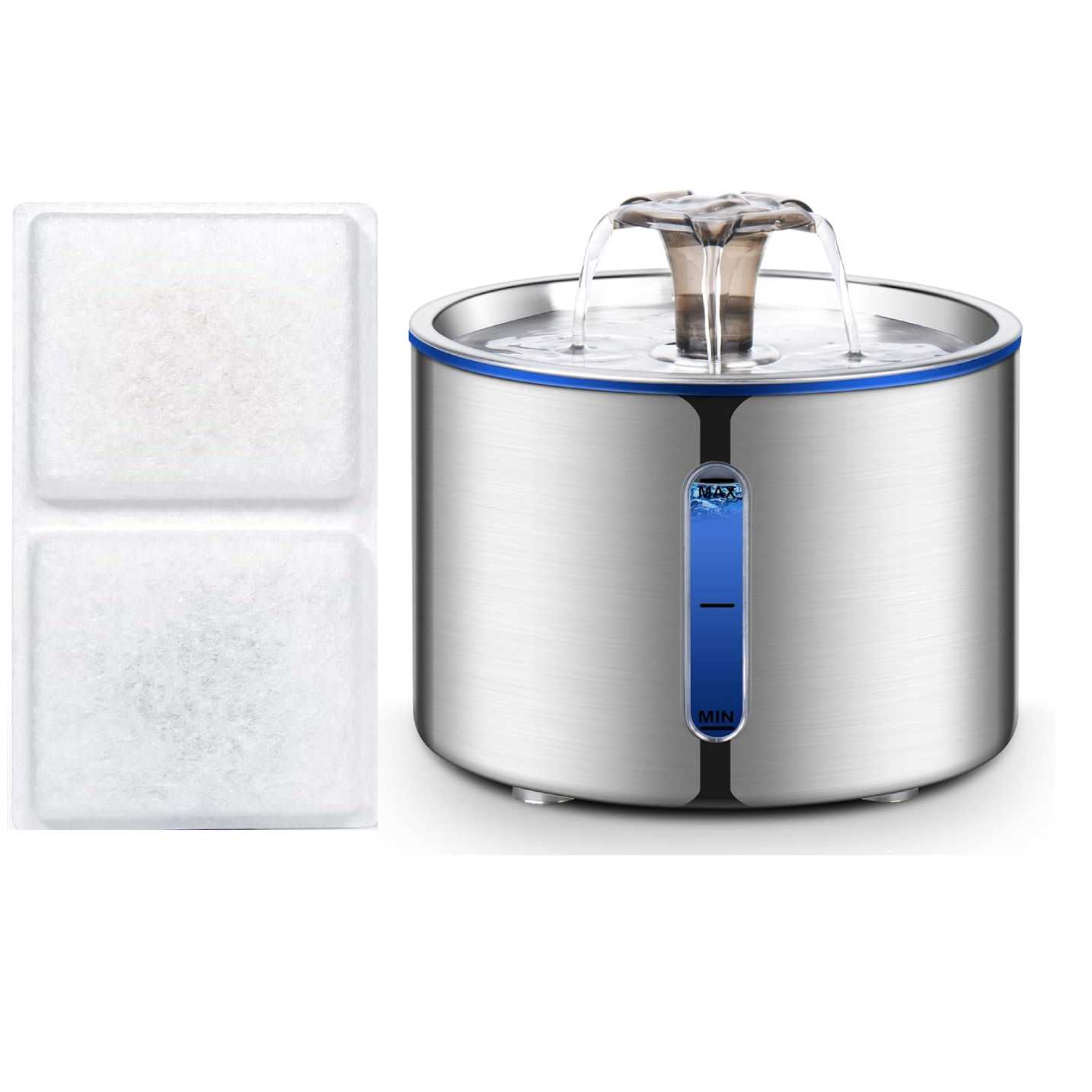 Vervangende Filters en Slangen voor Lu&Ba Kattenfontein - Premium Actieve Koolstoffilters - Set van 8 Filters, 2 Sponzen, 2 Slangen
