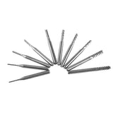 Set Van 10 Stuks - Wolfraam Carbide Eindfrees Gravure Set - Snijrand 1-3 mm - CNC Frees Snijbeitels Voor PCB, Metalen, Kunststoffen - 1/8 mm Schacht Diameter - Hoge Snelheid Precisie Graveren, Slijpen, en Bewerken