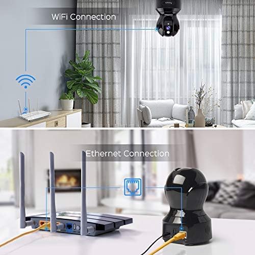Panamalar 1080P HD Draadloze Beveiligingscamera - 1080P HD WiFi Pet Camera - 2.4G Indoor Camera - Nachtzicht - 2-Weg Audio - Bewegingsdetectie - Geschikt voor Baby/Elder/Nanny Monitor - Compatibel met Alexa - Ondersteuning voor MicroSD en Cloud Opslag