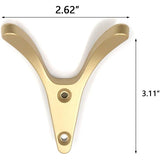 2 Stuks - Gouden Zinklegering Mantelhaken voor Muur of Deur - Praktische en Stijlvolle Wandhaken voor Slaapkamer en Badkamer - Model HX0290 - Creëer Gemakkelijk Opbergruimte met deze Duurzame en Modieuze Haken