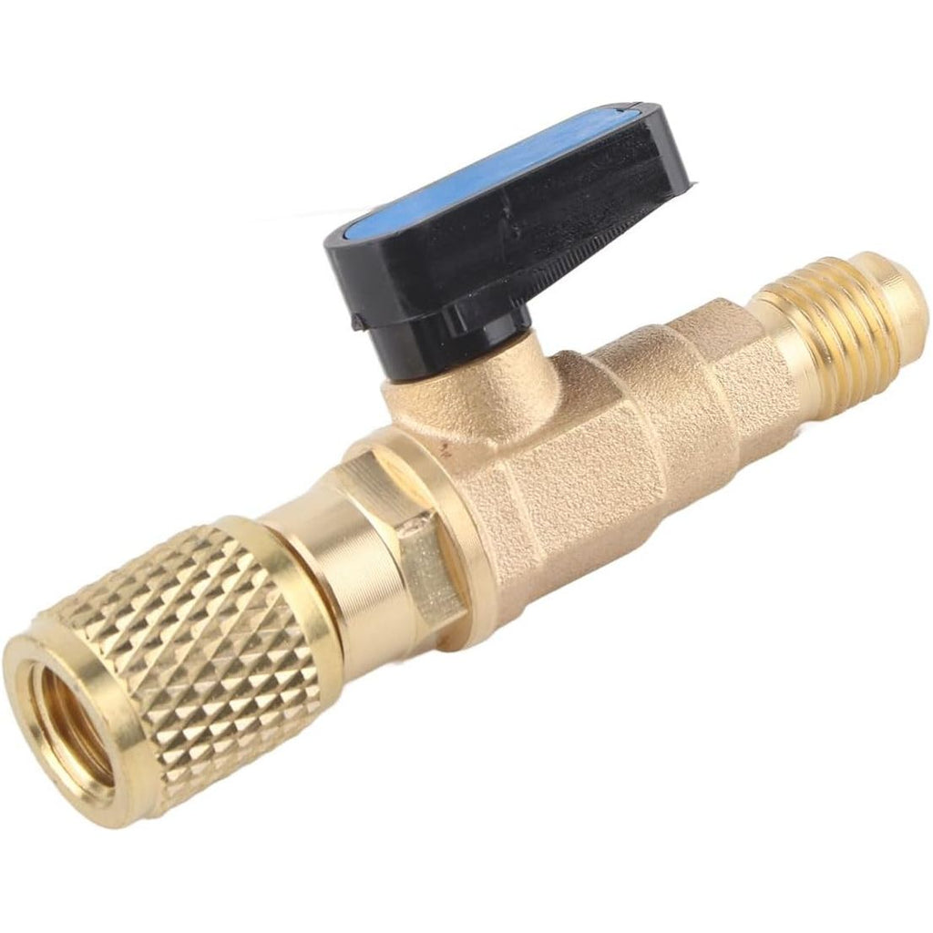 Koelmiddel Ventiel Adapter Blauw - Geschikt voor R134A - Universele Koppeladapter Voor Koelsystemen - Duurzame En Slijtvaste HVAC Ventiel Adapter - Corrosiebestendige Koelmiddel Adapter - Essentieel Gereedschap Voor Koeltechniek