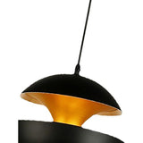 Vintage-Industrieel-Hanglamp - Zwart-Aluminium-Kap - E27-Fitting - Verstelbare-Kabel-150cm - Ø35cm - Zonder-Lichtbron - Plafondlamp-Modern-Lichtarmatuur - Voor-Woonkamer-Eetkamer-Hal-Slaapkamer
