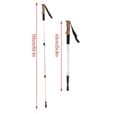 4 Delig - Verstelbare Aluminium Wandelstokken - Hiking Poles - Lichtgewicht en Duurzaam - Ideaal voor Outdoor Avonturen - Met Kurk Handvat - Set van 2 - Zilver