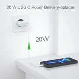 USB Oplader voor iPhone / iPad - USB-C naar Lightning - U60-PD20W - Snel Opladen USB Lader voor iPhone met 20W Power Delivery