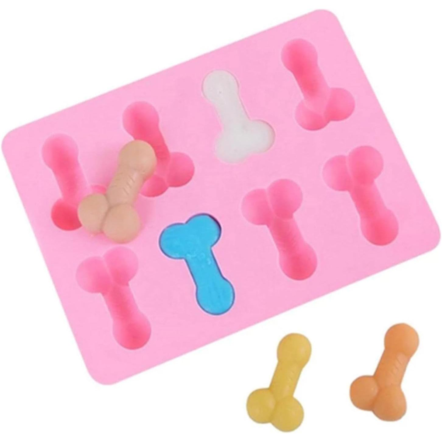 Grappige Siliconen Penis IJsblokjesvorm - Creatieve Siliconen Vorm - Bachelorette Feest Siliconen Mal - Vrijgezellenfeest Siliconen Mal Voor IJsblokjes, Zeep, Chocolade En Cake - Herbruikbare Siliconen IJsblokjesvorm